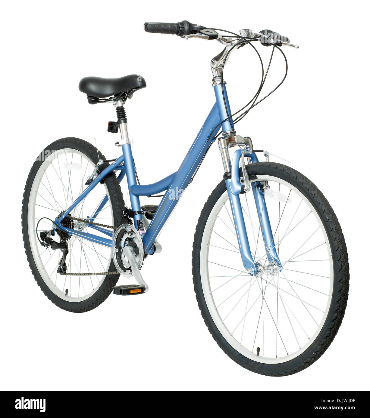 Blau weiblichen Fahrrad Stockfoto