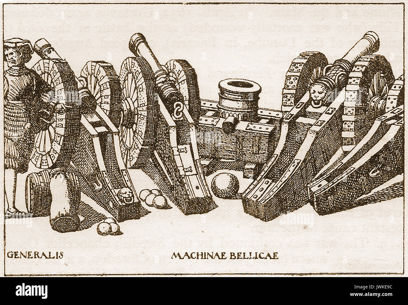 Eine bildliche Darstellung der Kanonen während des 30 jährigen Krieges (1618-1632  Stockfoto