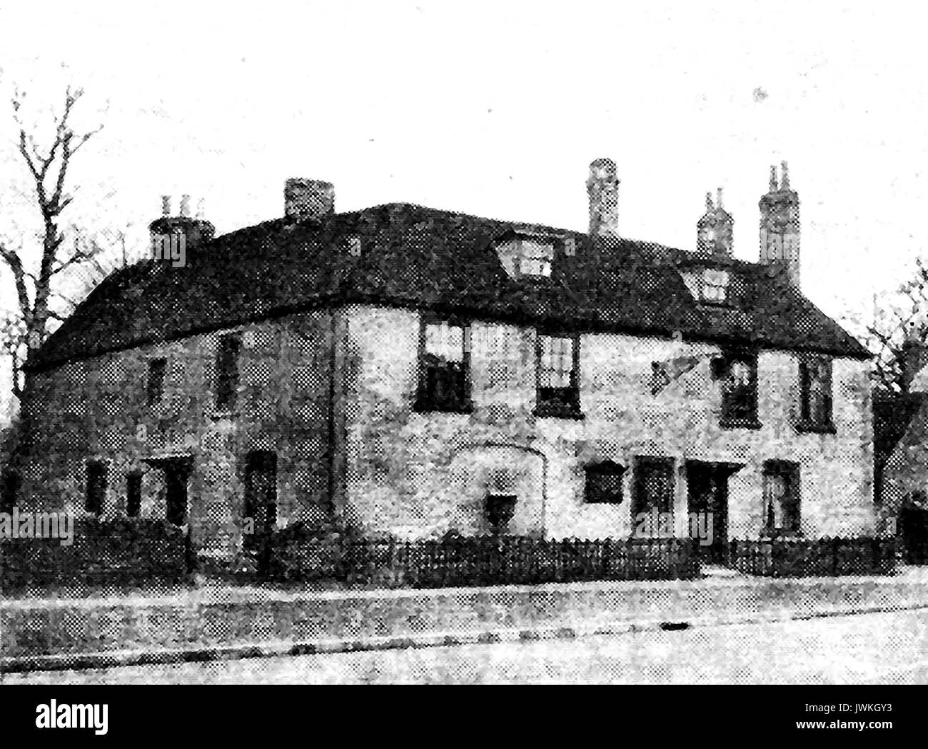 Haus, wo die englische Schriftstellerin Jane Austen einmal in Chawton Hampshire lebte (1809-1817) - (jetzt Jane Austen's House Museum) aus einer alten Postkarte Stockfoto