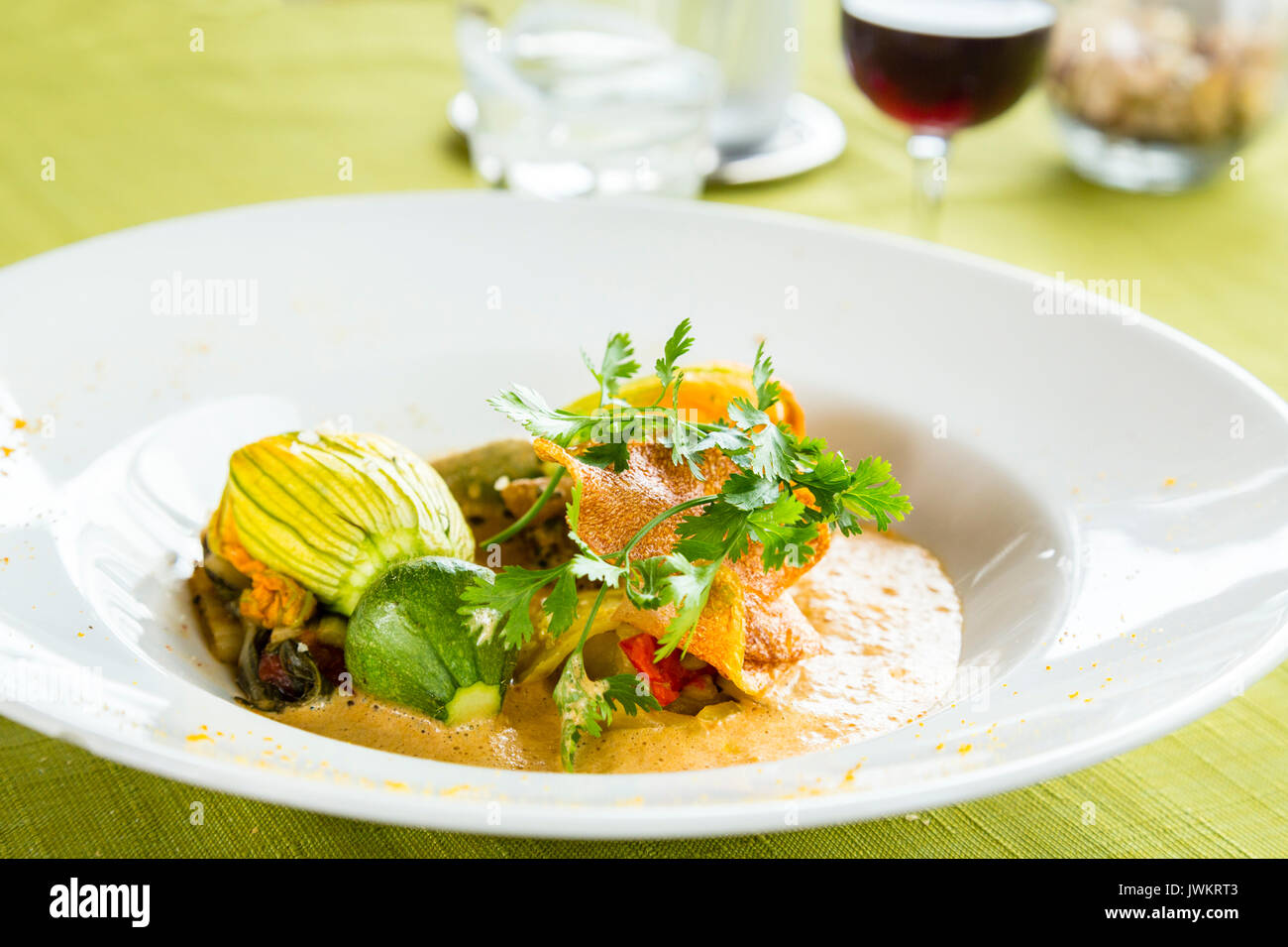 Gourmet Mittagessen in Frankreich Stockfoto