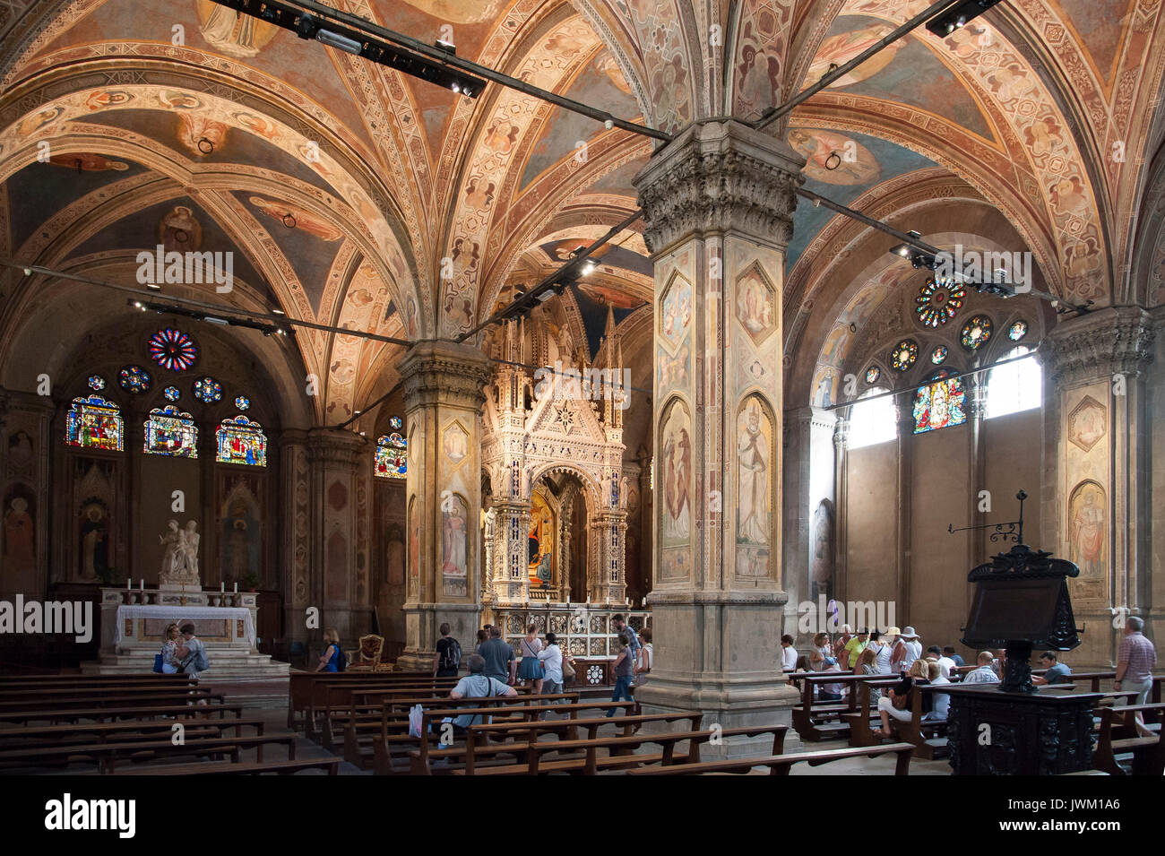Gotischen Chiesa di Orsanmichele im historischen Zentrum von Florenz aufgeführt von der UNESCO zum Weltkulturerbe in Florenz, Toskana, Italien. 7. August 2016 © wojciech Str Stockfoto