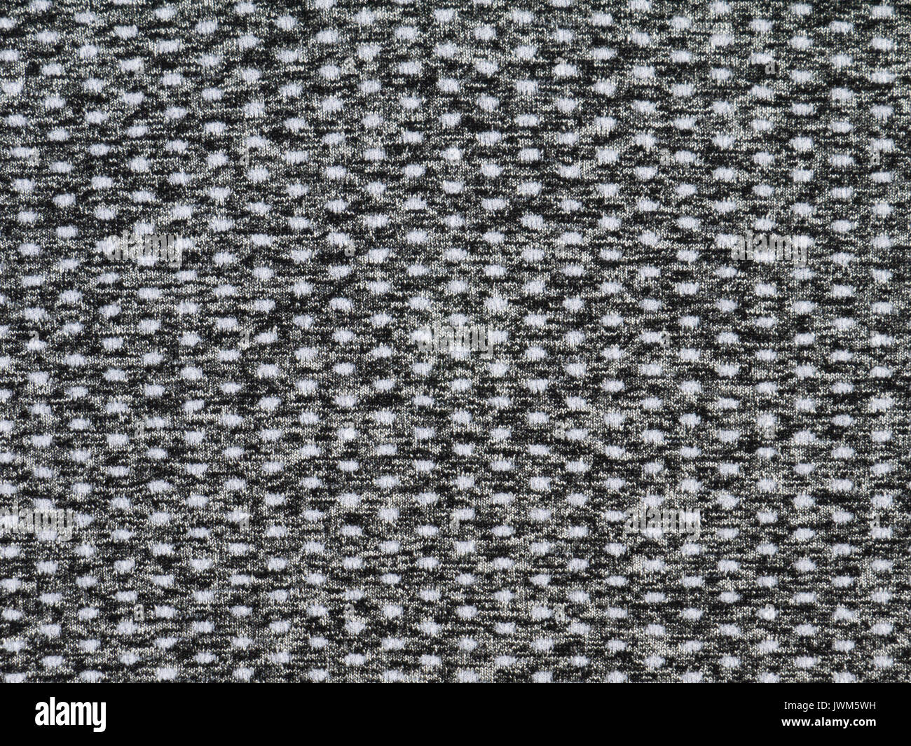 Grau gefleckte Sportbekleidung Gestrick Textur Swatch Stockfoto