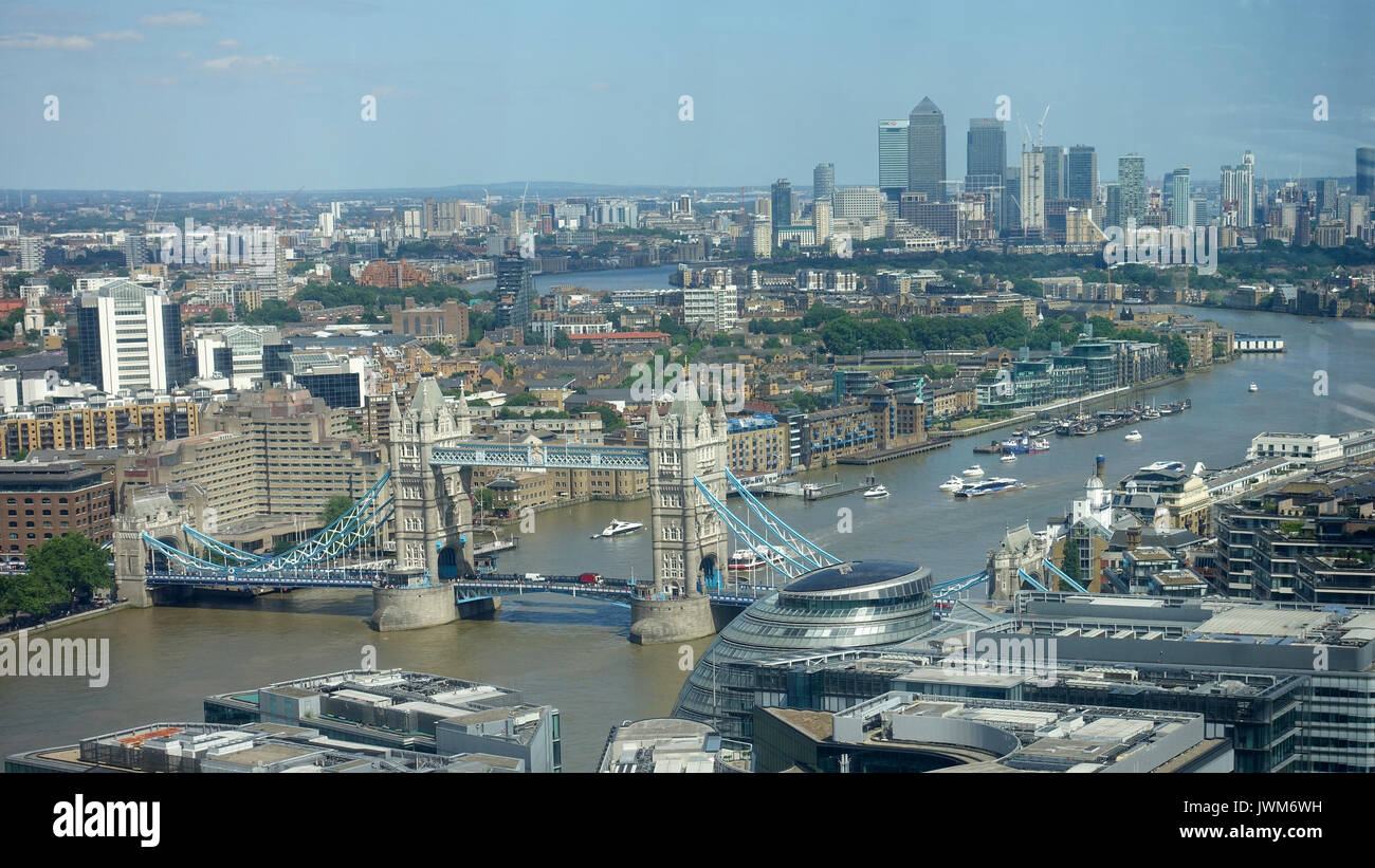 Blick von der Shard, London UK Stockfoto