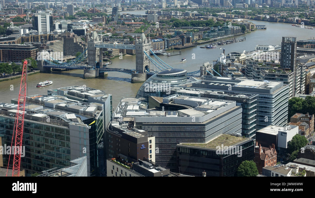 Blick von der Shard, London UK Stockfoto