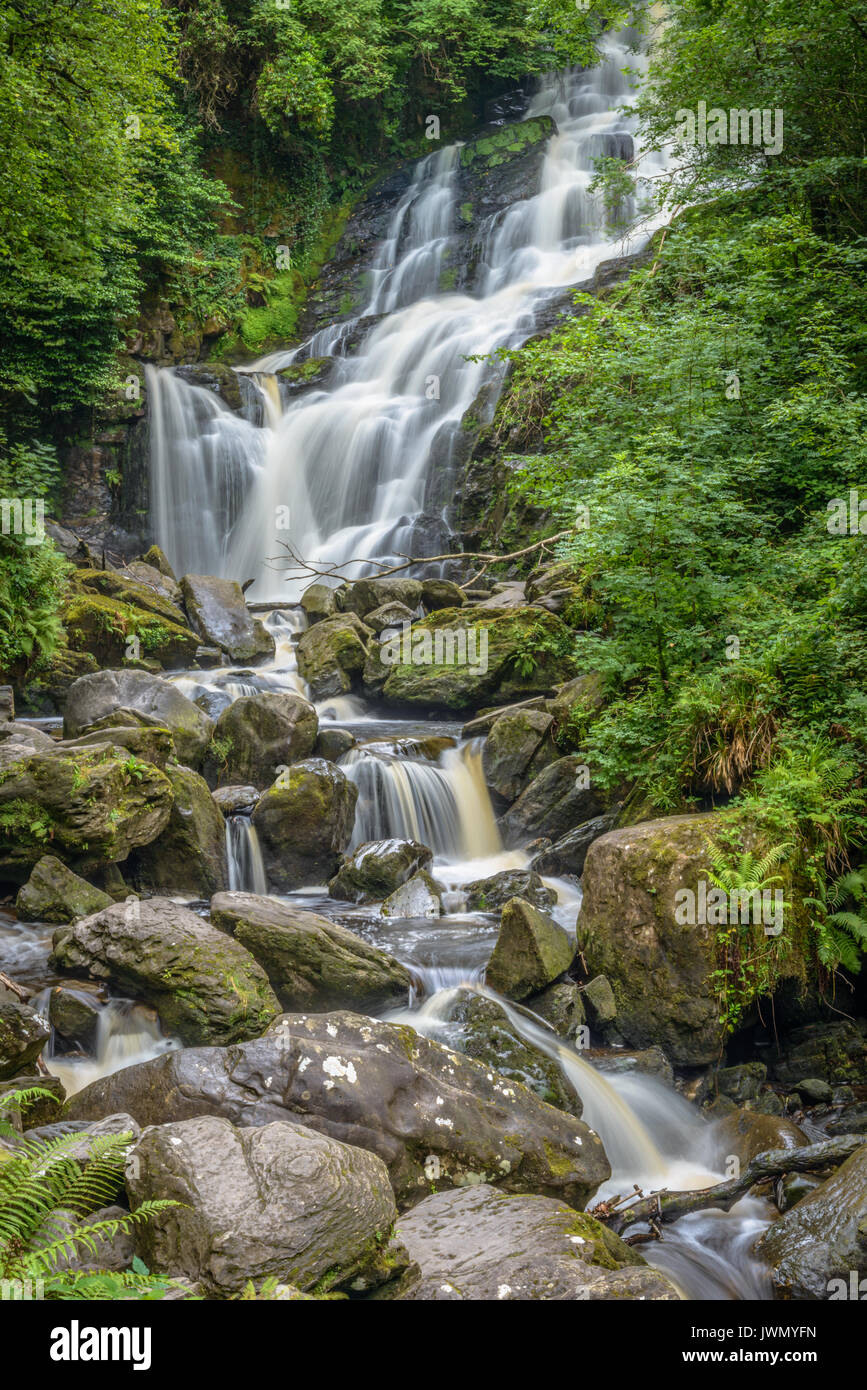 Untere Torc Wasserfall Irland Ring of Kerry Stockfoto