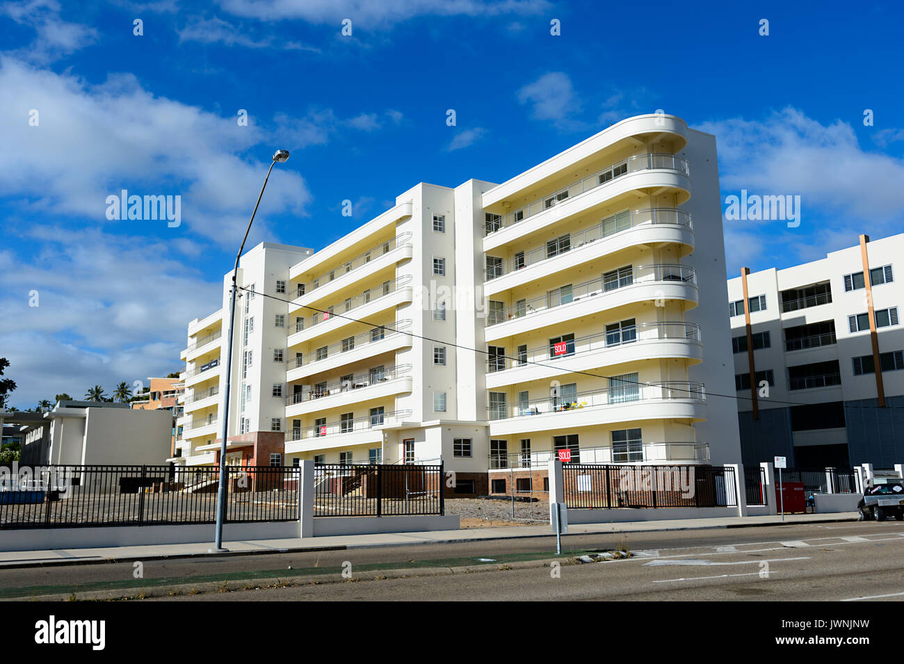 Neu errichteten Apartments Block, Townsville, Queensland, Queensland, Australien Stockfoto