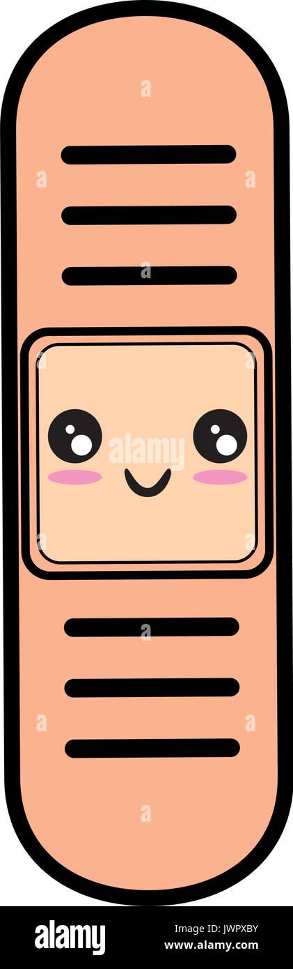 Band Aid isoliert Kawaii cartoon Vector Illustration graphic design Stock Vektor