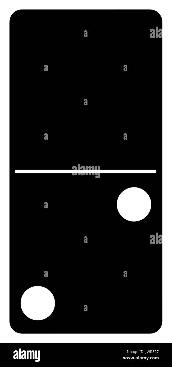 Eine schwarze und weiße Silhouette einer Domino Stock Vektor