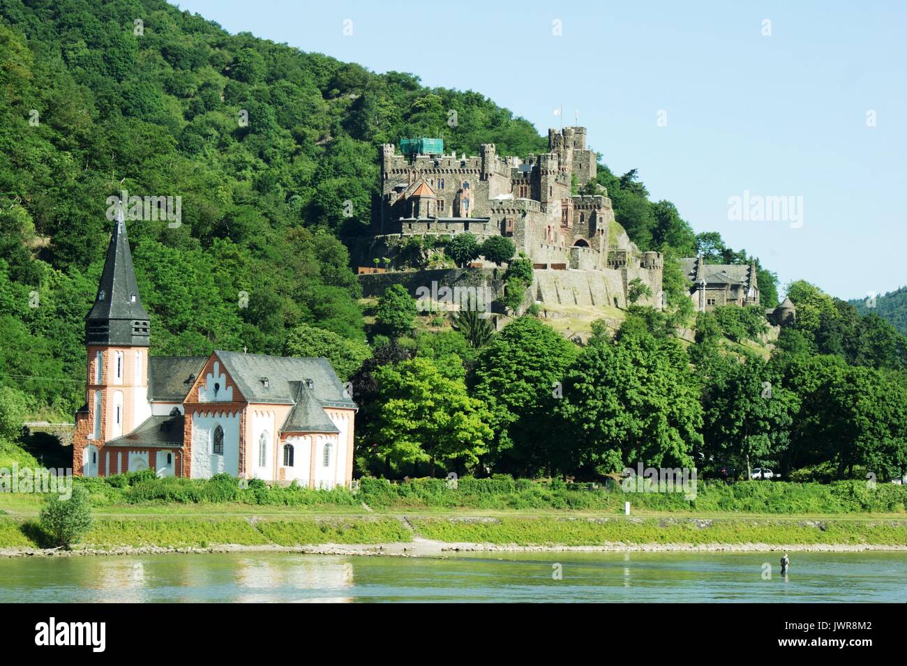 Reichenstein Burg, Trechtingshausen, Deutschland Stockfoto