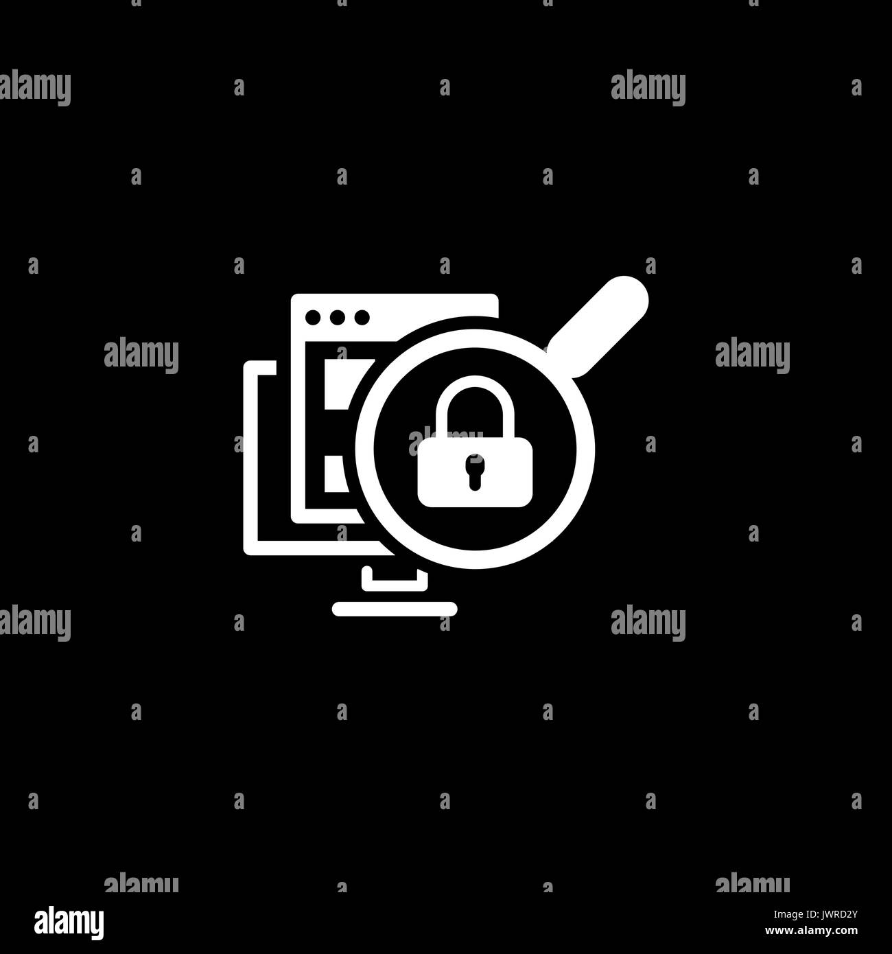 Internet Security-Symbol. Flaches Design. Stock Vektor