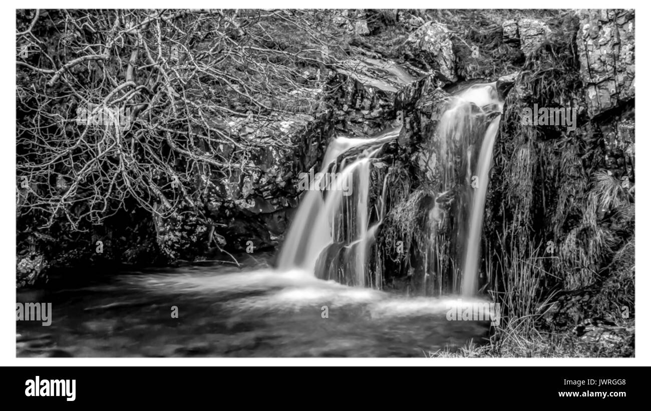 Ein Wasserfall bei Cautley Auslauf, Sedbergh Stockfoto