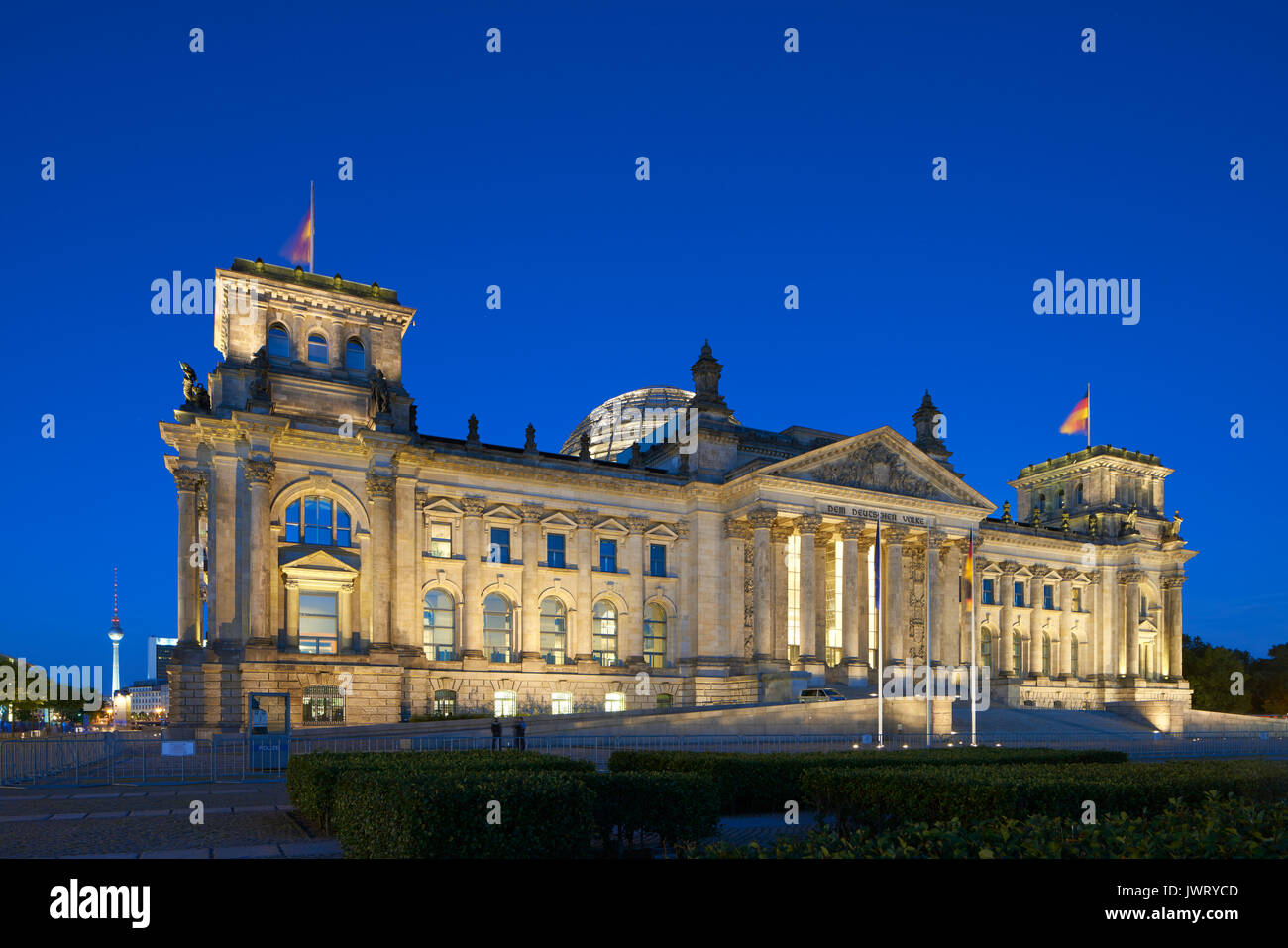 Reichstag, Berlin, Deutschland. Architekt: Paul Wallot. Architekt der hinaus: Norman Foster Stockfoto