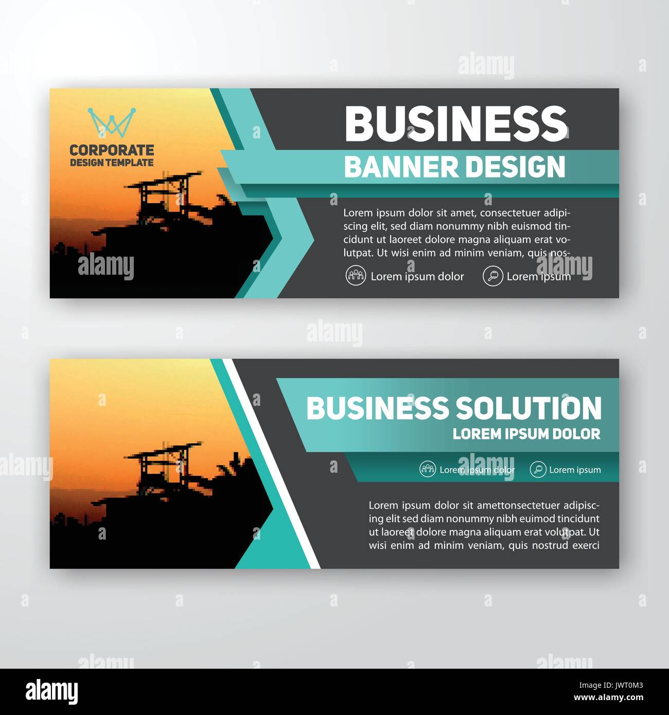 Moderne Corporate Banner Hintergrund Design Für Briefkopfpapier