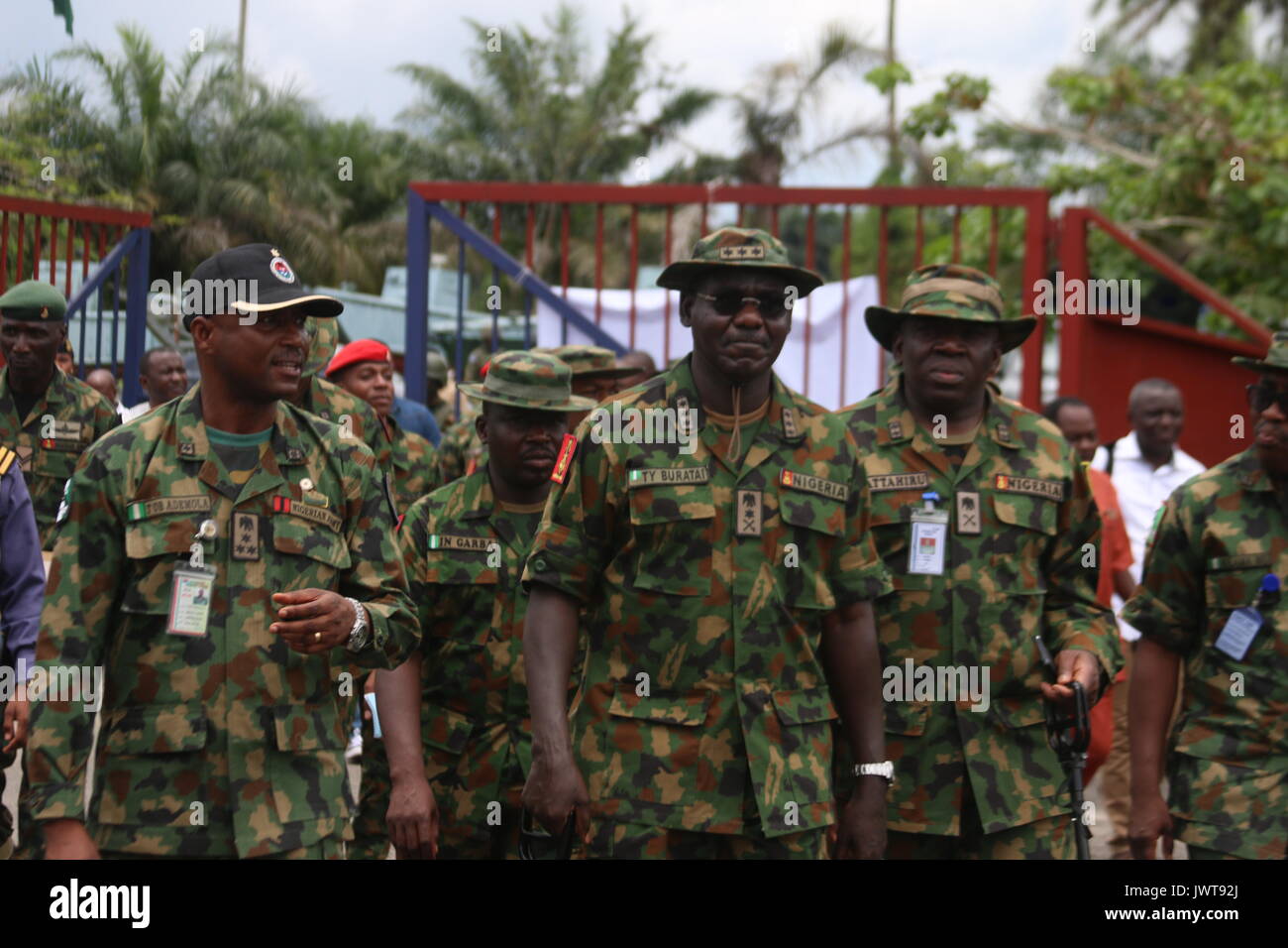 Nigerianische Armee Betrieb im Niger Delta Stockfoto