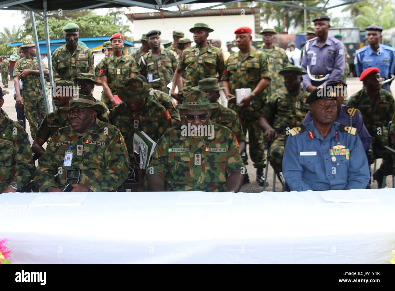 Nigerianische Armee Betrieb im Niger Delta Stockfoto