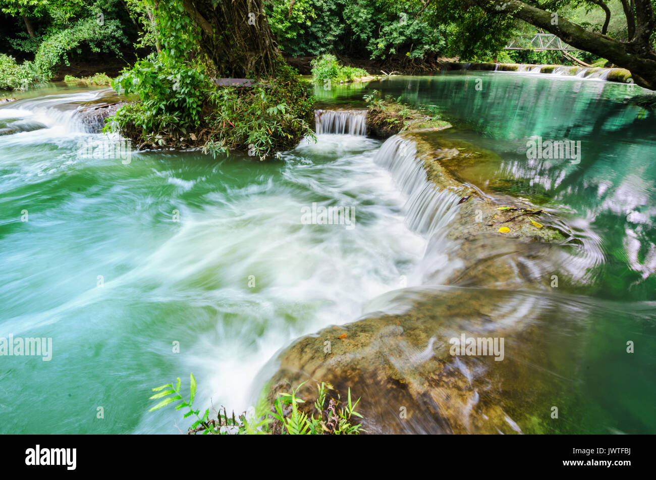 Chet-Sao - Noi Wasserfall in den Khao Yai Nationalpark, Provinz Saraburi, Thailand. Stockfoto