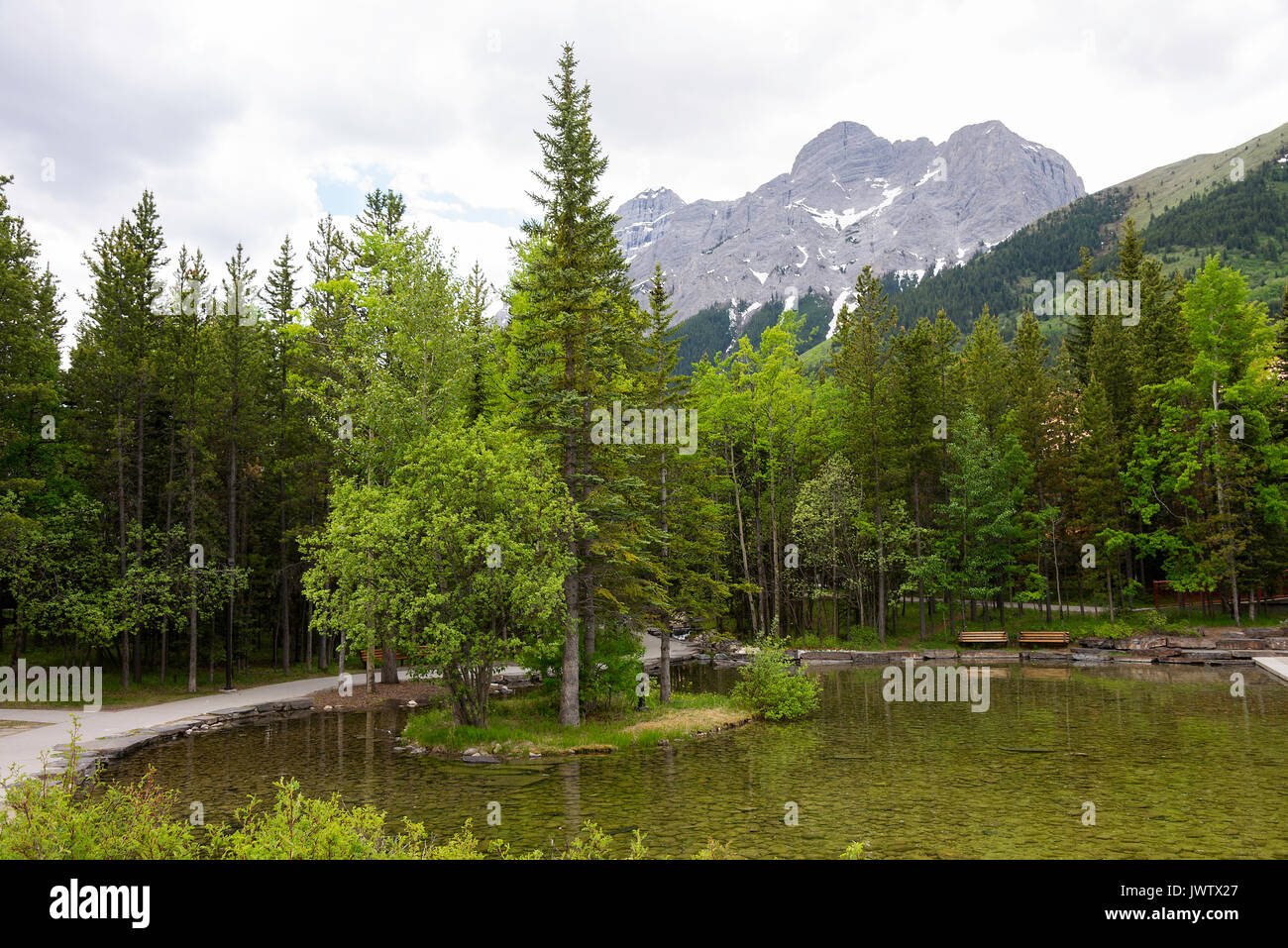 Schönen Berg Kidd aus Gründen des Kananaskis Lodge in den wilden Alberta Kanada Stockfoto