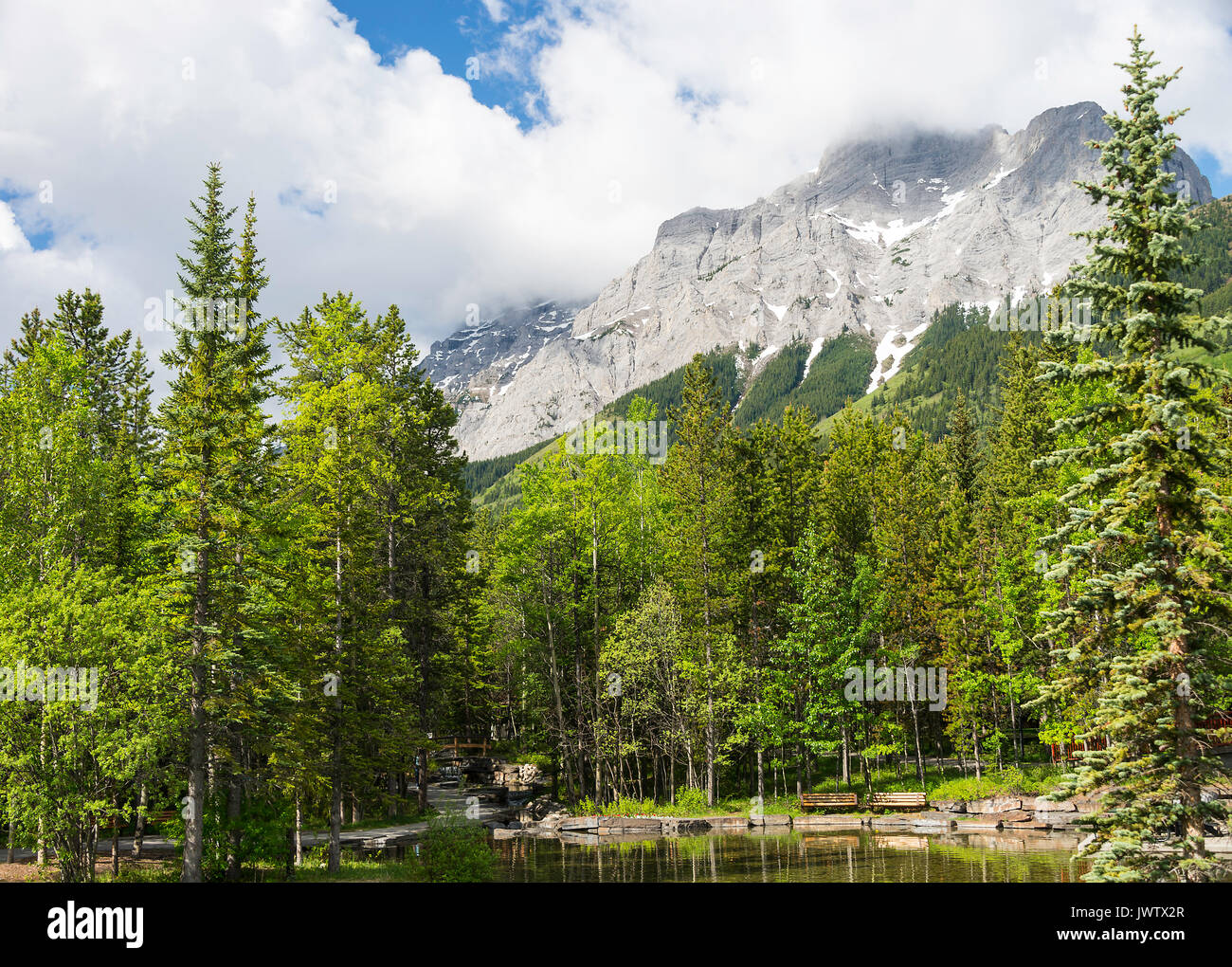 Schönen Berg Kidd aus Gründen des Kananaskis Lodge in den wilden Alberta Kanada Stockfoto