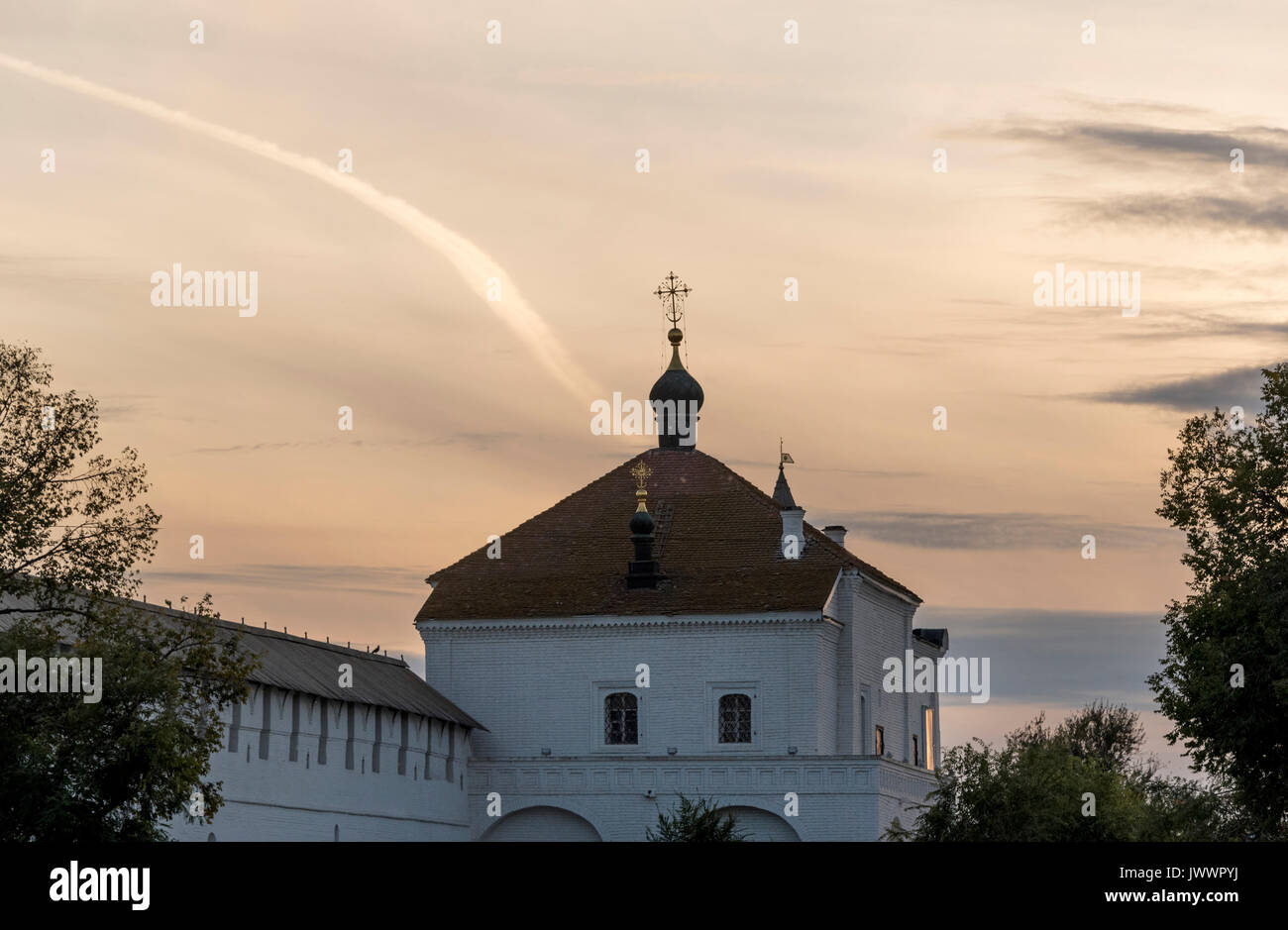 Astrachan, Russland. Nikolskaya Kirche von Astrachan Kreml, Astrachan, Russland. Stockfoto