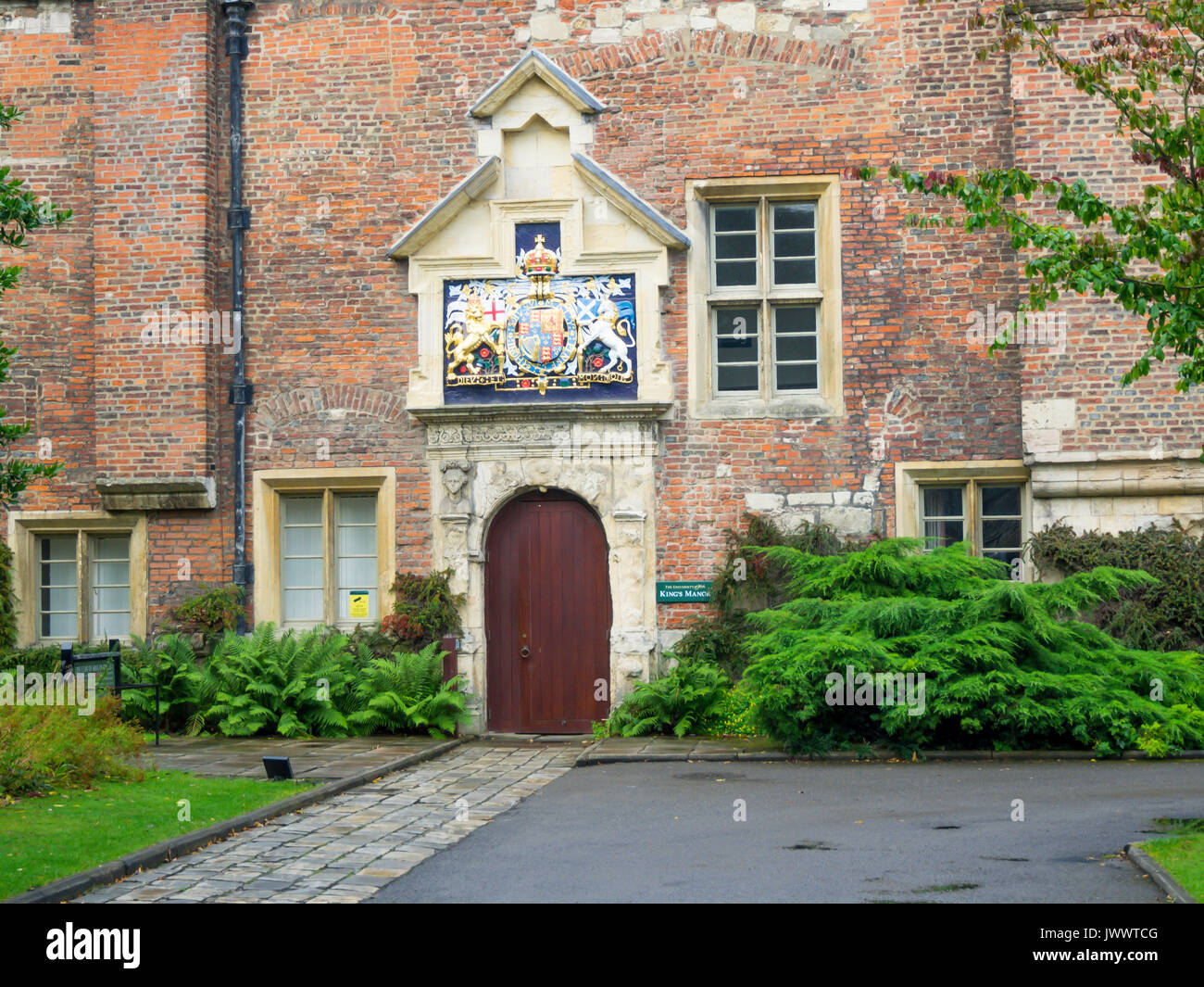 King's Manor, die derzeit von der Universität von New York belegt, in dem sich die Abteilung für Archäologie und den Zentren für Mittelalter und 18. Jahrhundert Studien Stockfoto