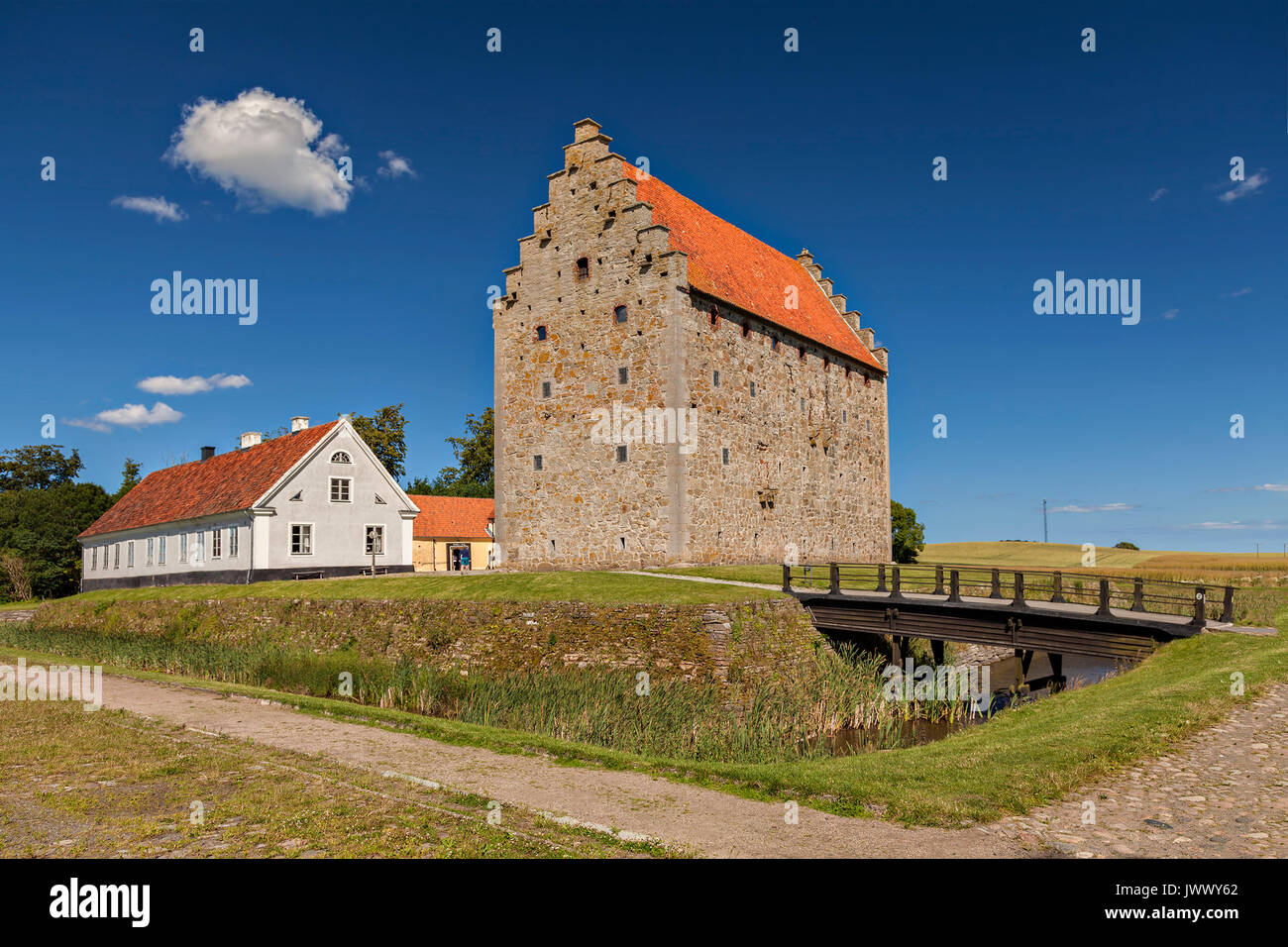 Bild der mittelalterlichen Burg von glimmingehus in Schweden. Stockfoto