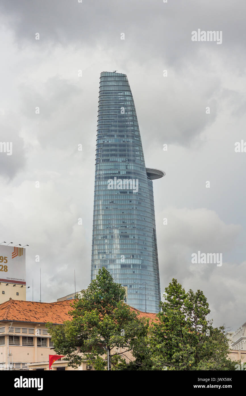 Saigon, Vietnam - Juni 2017: bitexco Financial Tower in Ho Chi Minh Stadt. Stockfoto