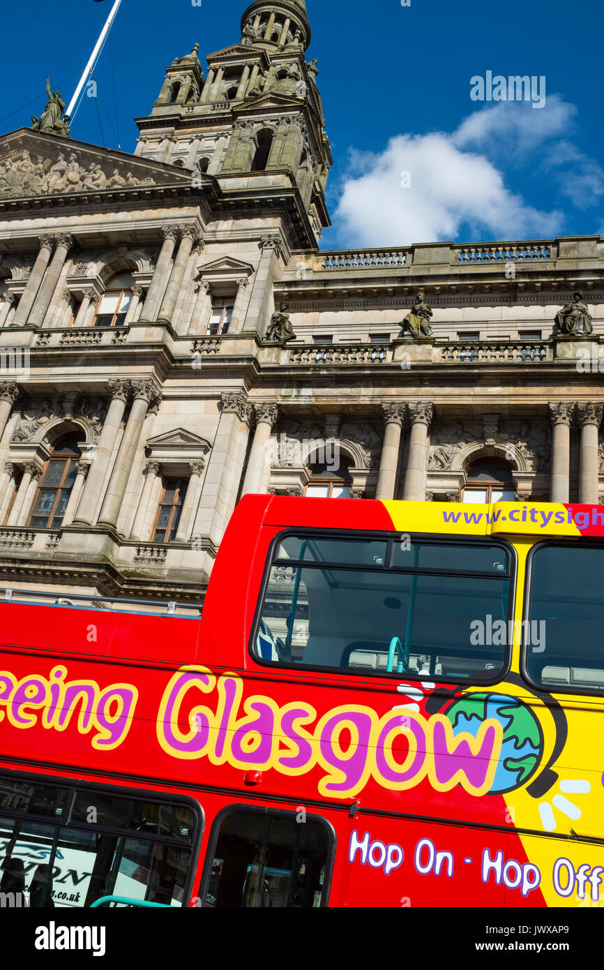 Glasgow tour bus Stockfoto