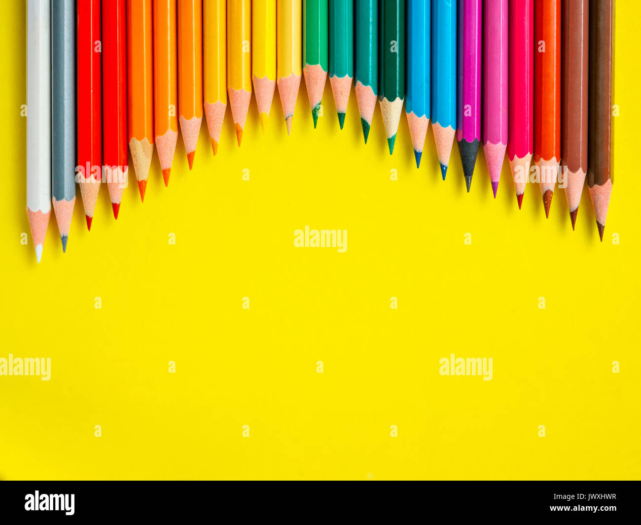 Buntstift rainbow wave Kunst Schule Stockfoto