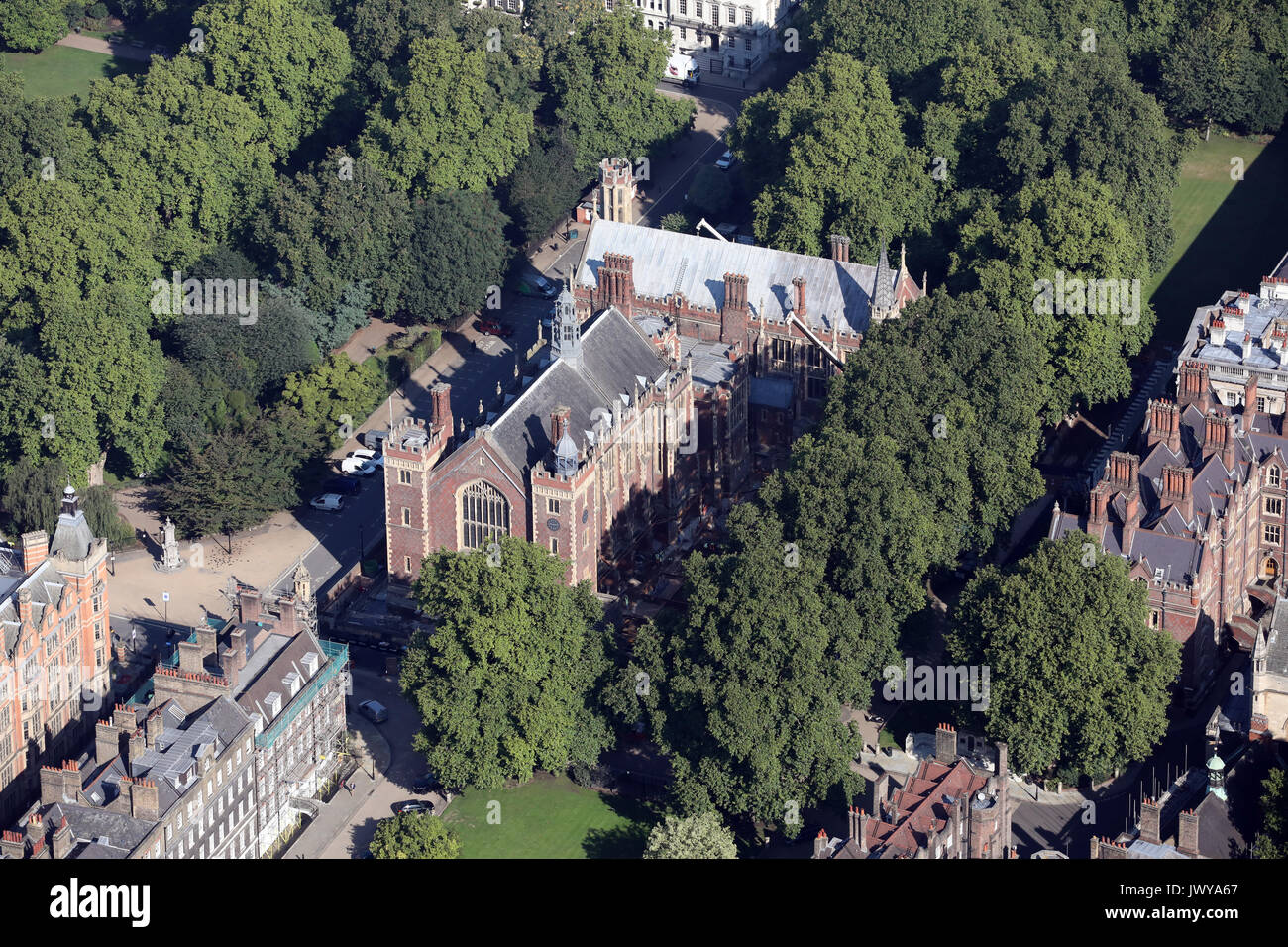 Luftaufnahme von Lincoln's Inn, London WC2A, Großbritannien Stockfoto