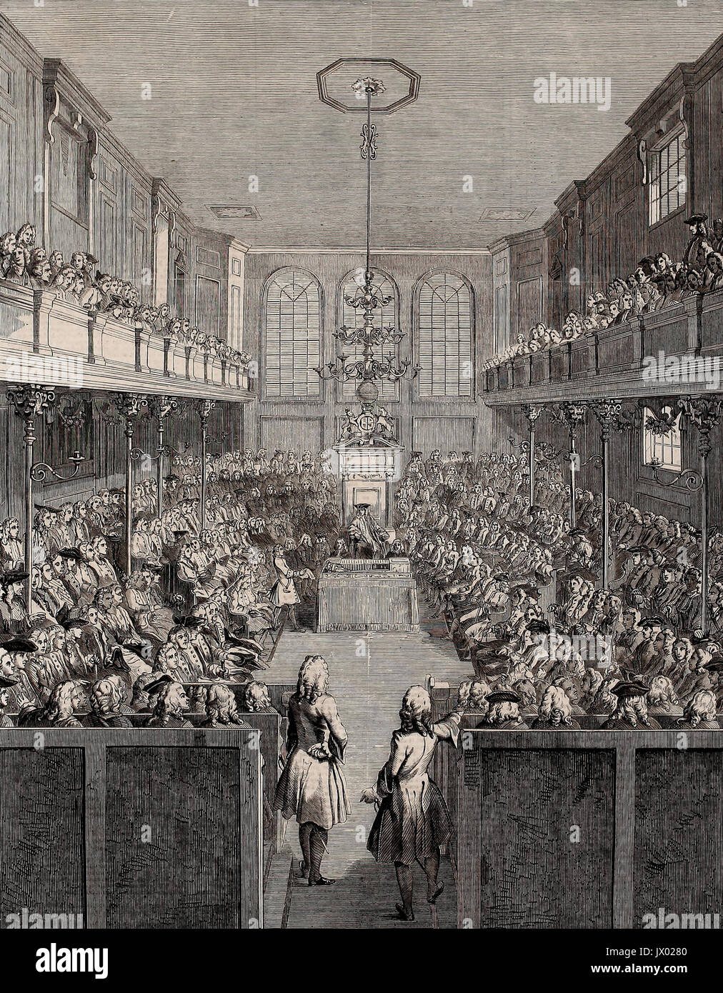 Das Unterhaus in der Sitzung, 1741-42 Stockfoto