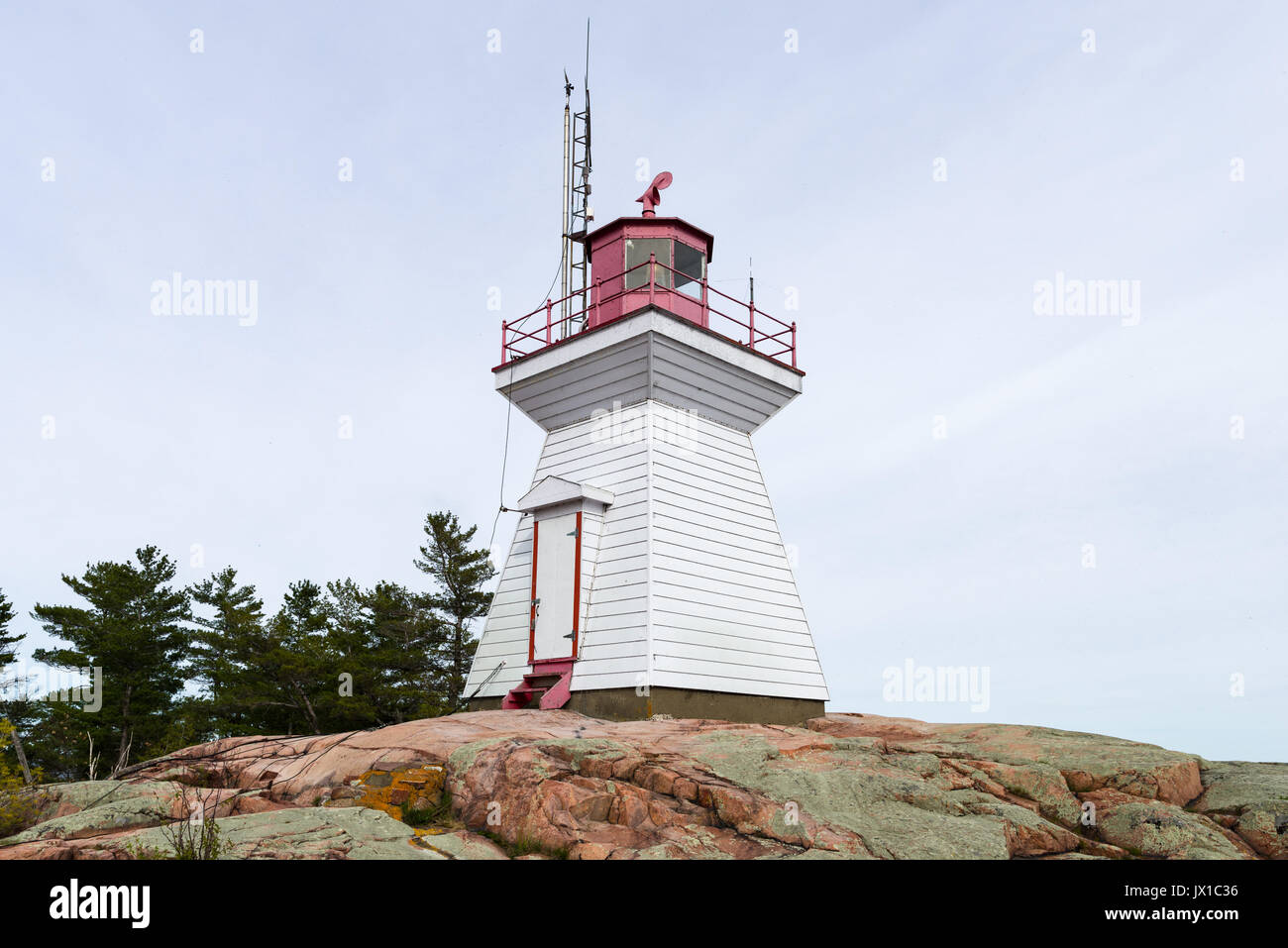 Leuchtturm von Killarney, Ontario, Kanada Stockfoto