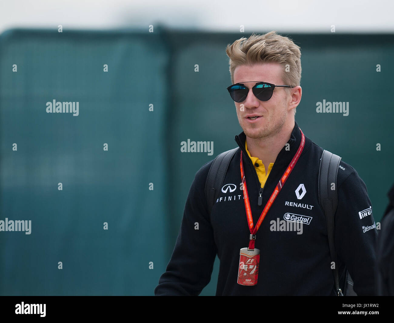 Formel Eins (F1) - British Grand Prix - Ankünfte & Pressekonferenz mit: Nico HŸlkenberg Wo: Silverstone, Buckinghamshire, Großbritannien Wann: 13 Aug 2017 Quelle: Anthony Stanley/WENN.com Stockfoto