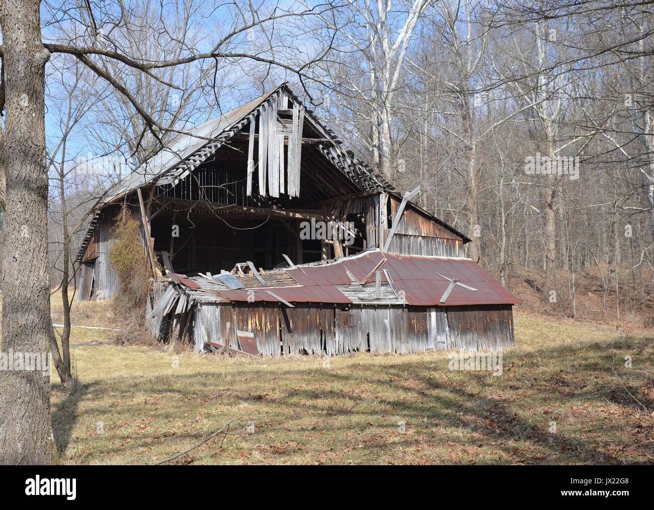 Alte Scheunen Stockfoto