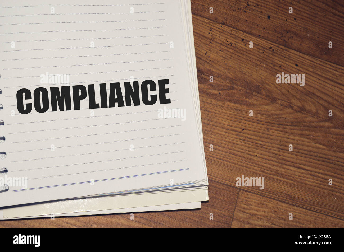 Business Konzept Hintergrund, Compliance Stockfoto