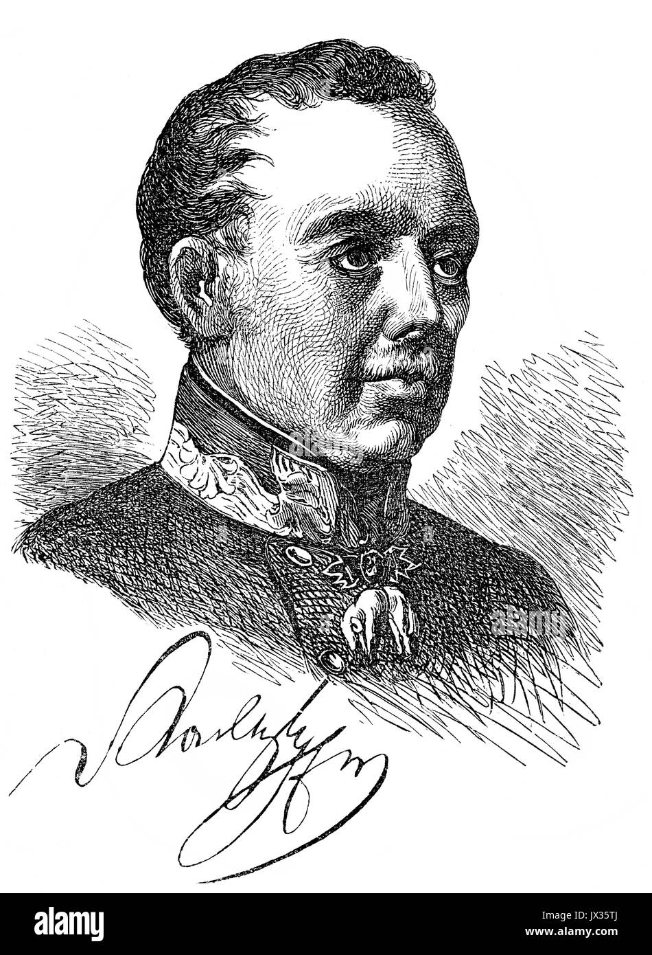 John Joseph Wenzel Graf Radetzky von Radetz, 1766-1858, ein tschechischer Adeliger und Österreichischen Allgemeinen Stockfoto