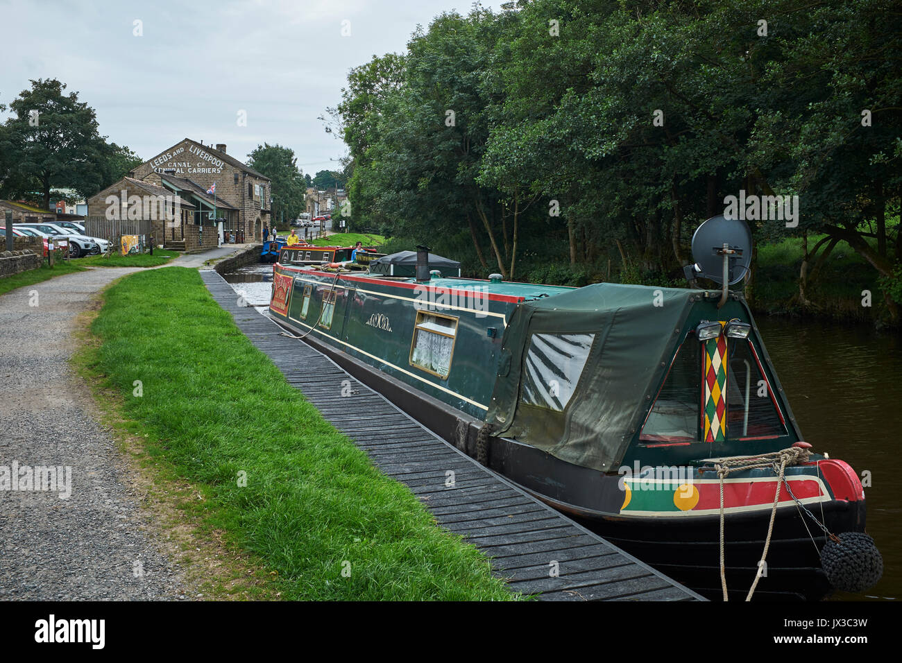 Allgemeine Ansichten des Leeds und Liverpool Canal an foulridge Wharf. Pendle, Lancashire, England. Großbritannien. Stockfoto