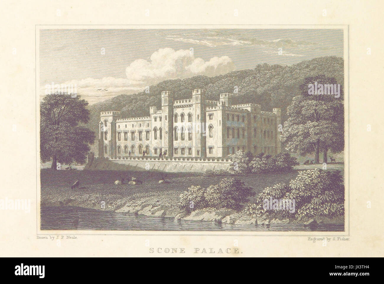 MA (1829) p272 Scone Palace John preston Neale Stockfoto