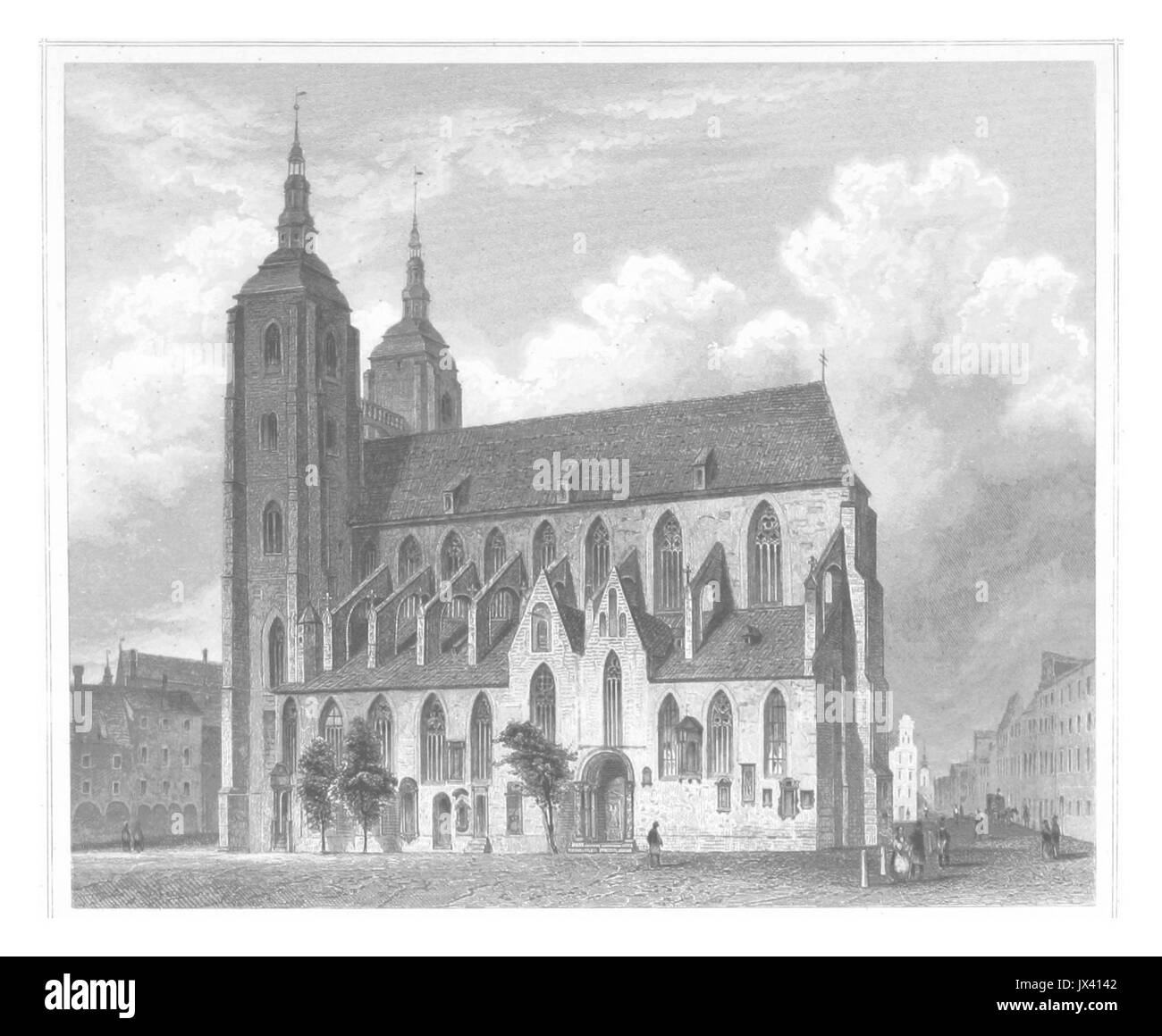 POPPEL (1852) p 2 621 Breslau, die HL. MARIA MAGDALENEN KIRCHE Stockfoto