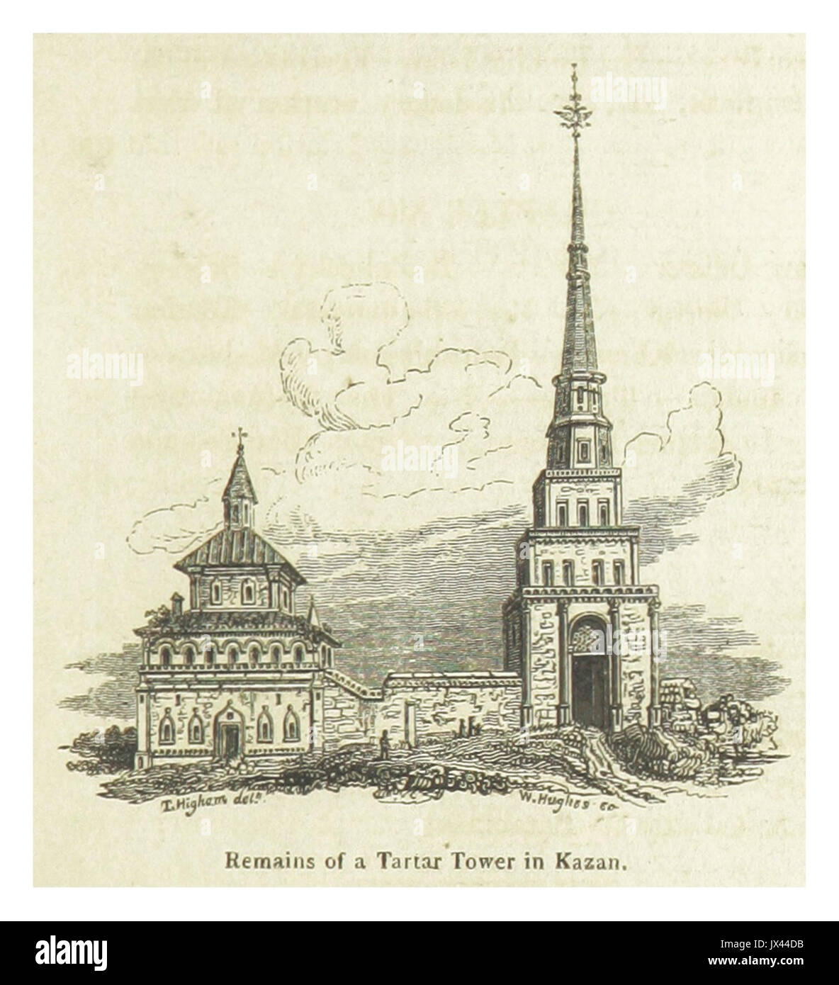 COCHRANE (1825) p2 479 Kasan, die Reste von ZAHNSTEIN TURM Stockfoto
