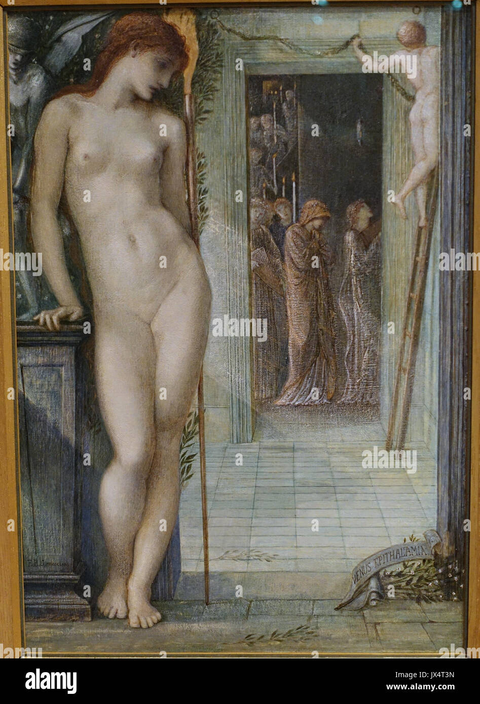 Venus Epithalamia von Edward Burne Jones, 1871, Aquarell, Metallic Gold Farbe und Lack auf Leinwand Fogg Art Museum, Harvard University DSC01204 Stockfoto