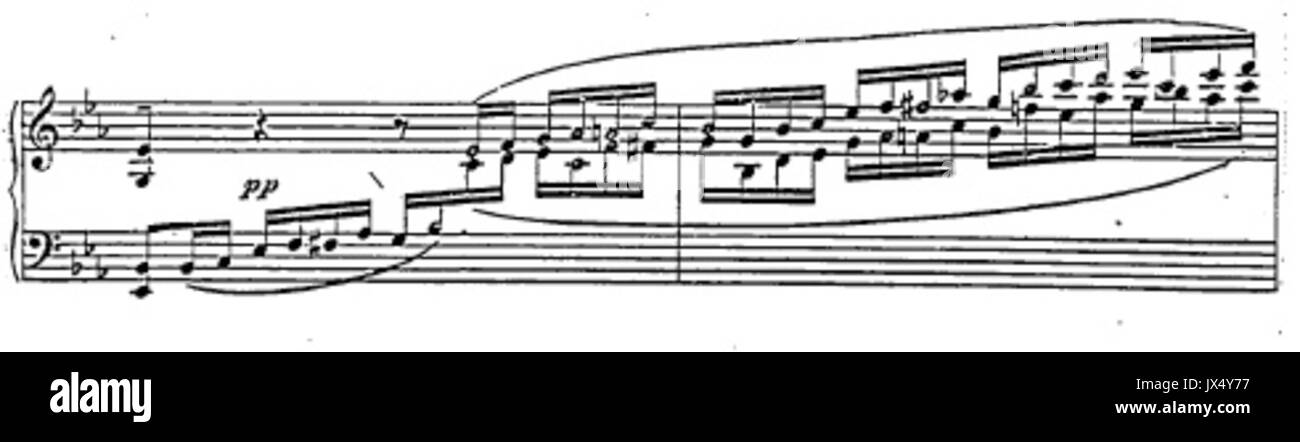 Rachmaninow op 23 Nr. 6 m 39 40 Stockfoto