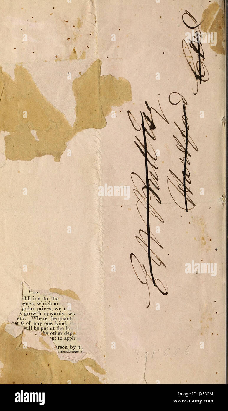 1842 und 1843 Katalog der Bauchigen und knötchenförmige verwurzelt Blumen an der Linaean botanischer Garten und Baumschulen kultiviert, Hitzegefühl, William Prince und Sohn, Inhaber BHL 43832227 Stockfoto