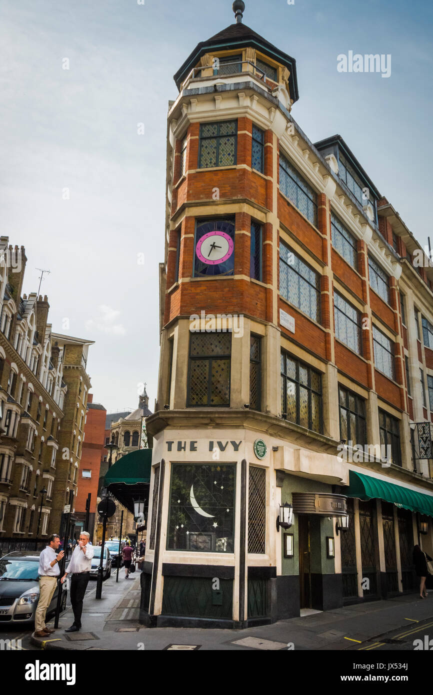 Das Ivy Restaurant in West Street, Covent Garden, Central London, England, Großbritannien Stockfoto