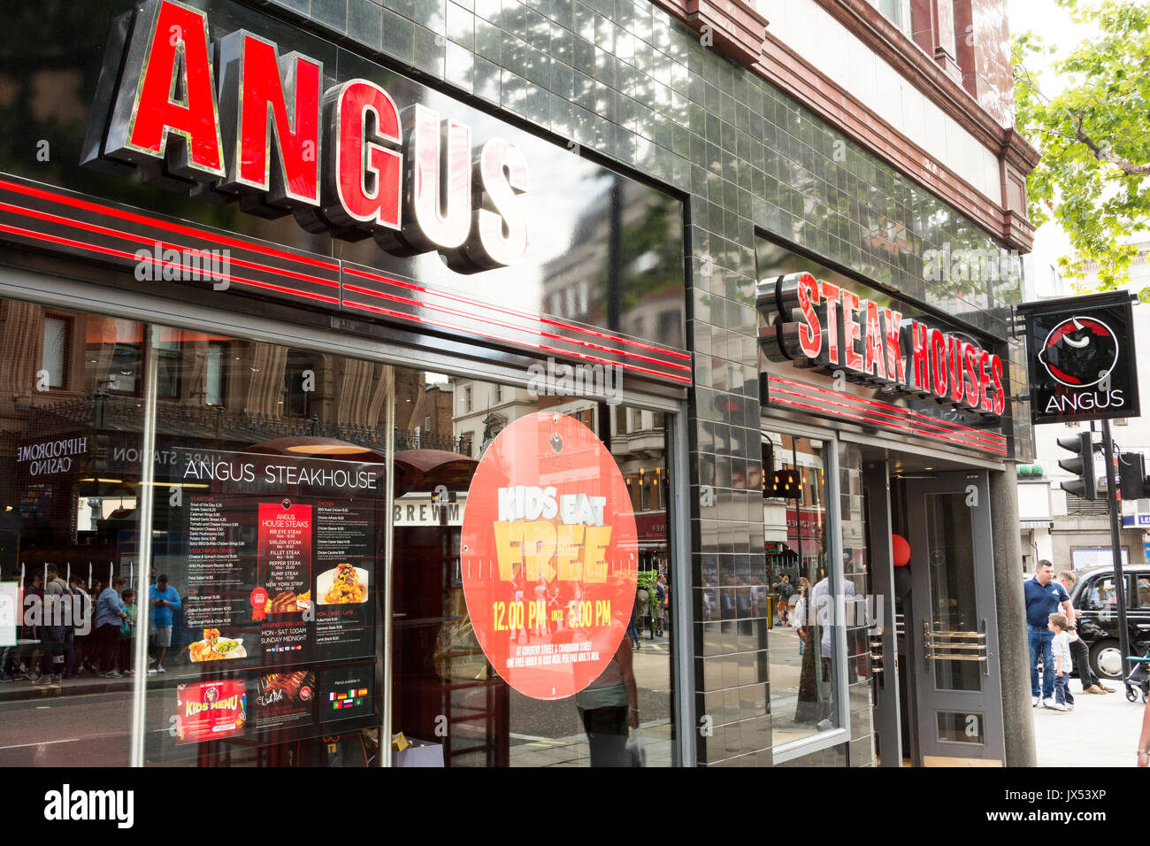 Angus Steak House, Leicester Square Restaurant, London, England, Großbritannien Stockfoto