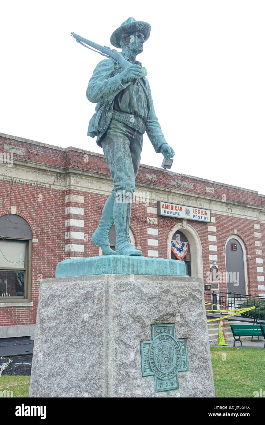 Spanisch-amerikanischen Krieg Denkmal Revere, Massachusetts DSC 04447 Stockfoto