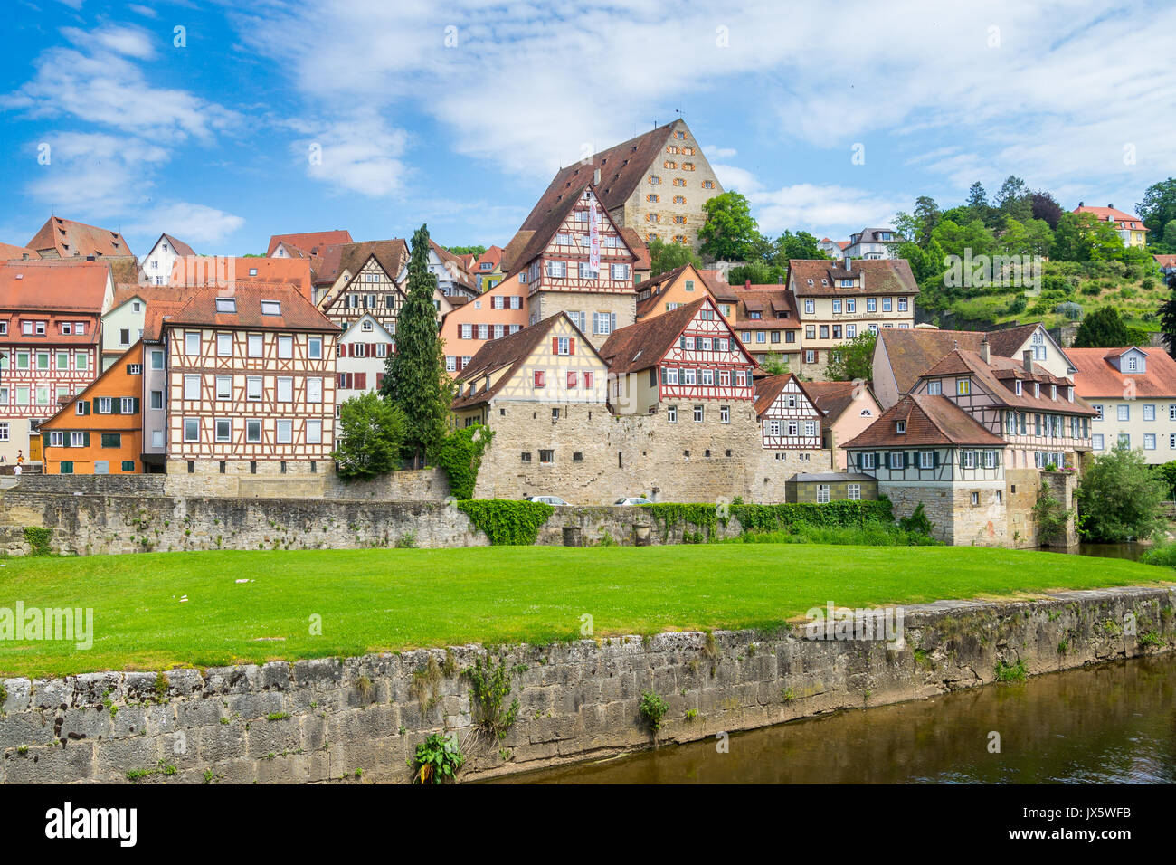 Stadtbild von Schwäbisch Hall, Deutschland Stockfotografie Alamy
