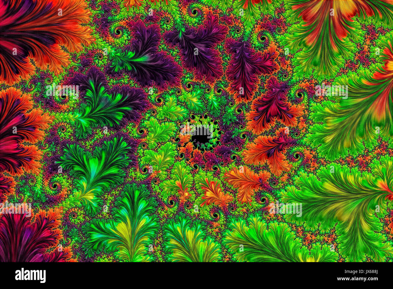 Reich verzierte Fraktale Hintergrund - generiert abstrakt Digital Bild Stockfoto
