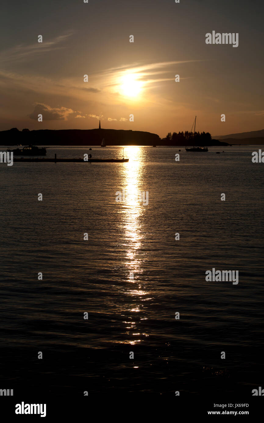 Sonnenuntergang in Oban, Schottland Stockfoto