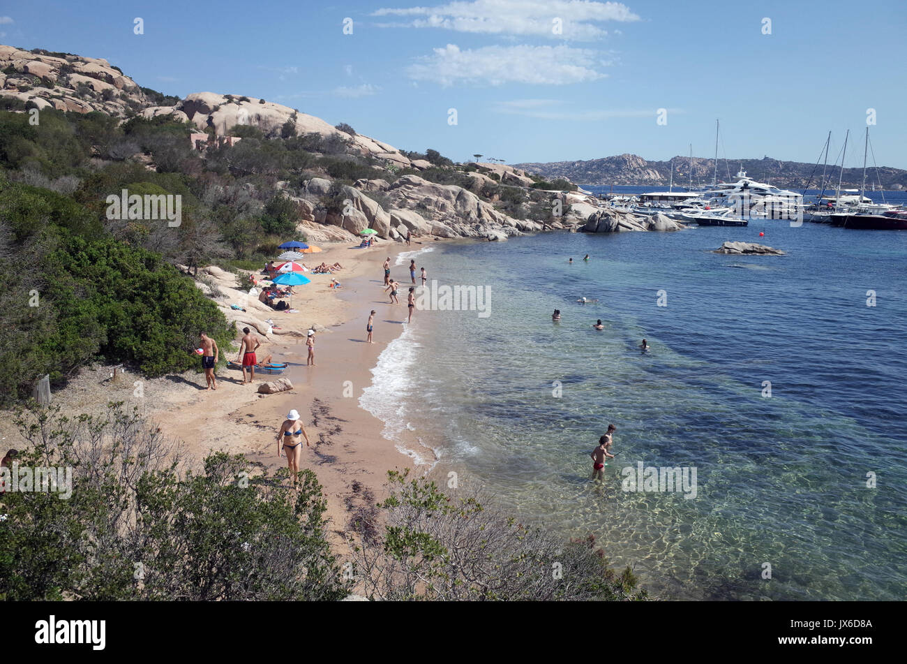 Palau, Sardinien. Strand Porto Rafael Stockfoto