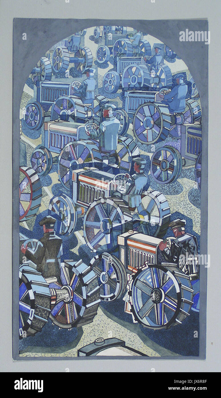 Traktor auf den Test (Yevgrafov) Stockfoto